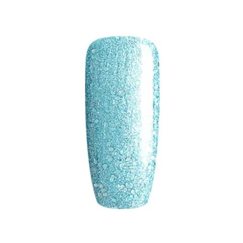 BLUESKY Esmalte Gel 80612 Celeste metalico con glitter plateado