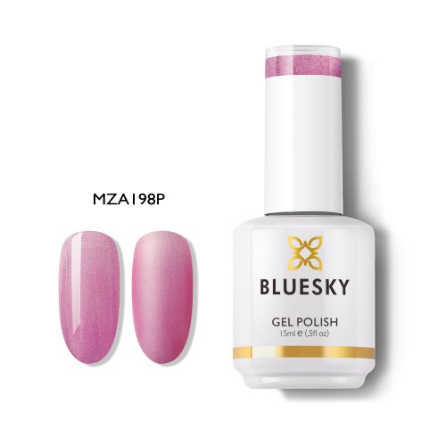 BLUESKY Esmalte Gel MZA198 - Fucsia con glitter suave