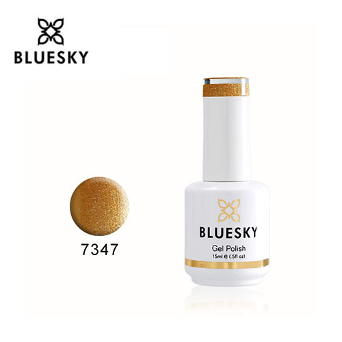 BLUESKY Esmalte Gel MZA711 - Dorado con glitter (7347)