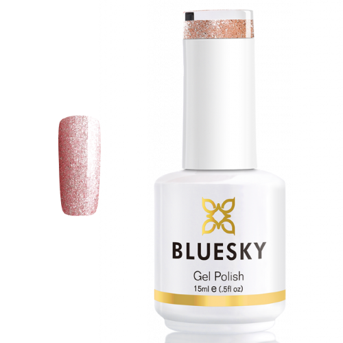 BLUESKY Esmalte Gel PLATINUM 20 GLITTER ROSADO PEQUEÑO