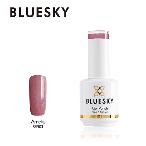 BLUESKY Esmalte Gel SS1903 - Rosado palo con microglitter