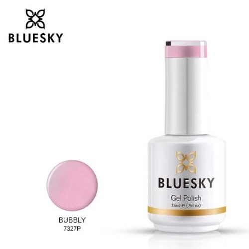 BLUESKY Esmalte Gel 7327 Rosado mini glitter (base francesa)