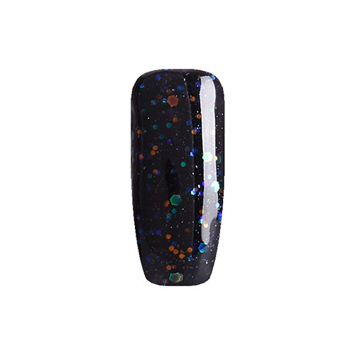BLUESKY Esmalte Gel LT123 Negro con Glitter Colores Grandes