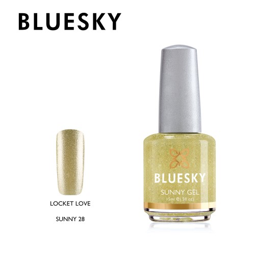 Esmalte tradicional Bluesky - Sunny28 Locket love - Dorado micro glitter