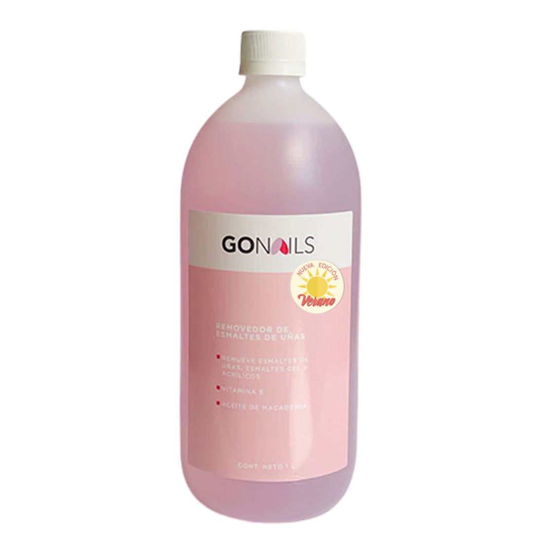GO NAILS Removedor de esmaltes de uñas 1lt aroma a coco - EDICIÓN LIMITADA