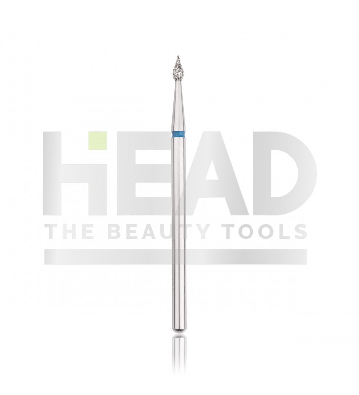 HEAD Fresa de diamante (flama) azul, L- 4,0 mm, Ø1,8 mm