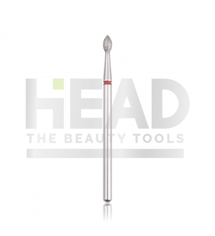 HEAD Fresa de diamante (capullo) roja pequeña, L- 4,0 mm, Ø2,3 mm