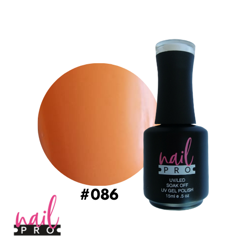 NAIL PRO Esmalte Permanente 086 Naranjo Pastel Fluor