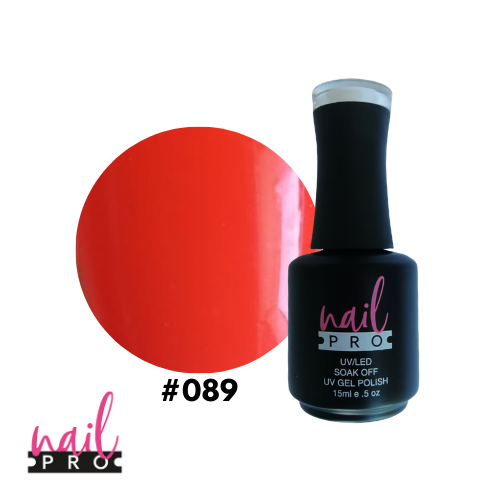 NAIL PRO Esmalte Permanente 089 Naranjo rojizo