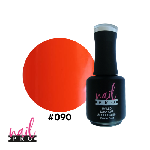 NAIL PRO Esmalte Permanente 090 Naranjo Fluor