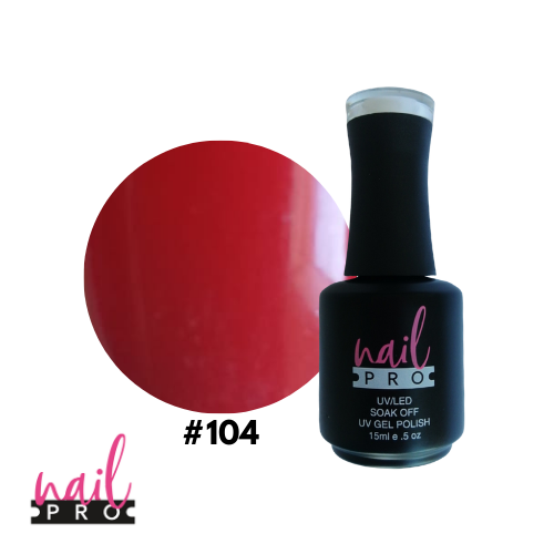 NAIL PRO Esmalte Permanente 104 Rojo Tradicional