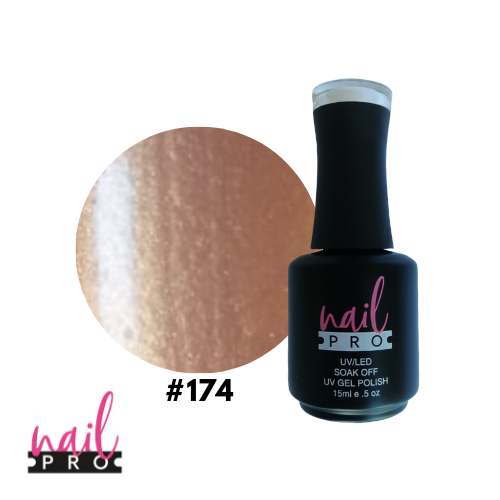 NAIL PRO Esmalte Permanente 174 Dorado perlado
