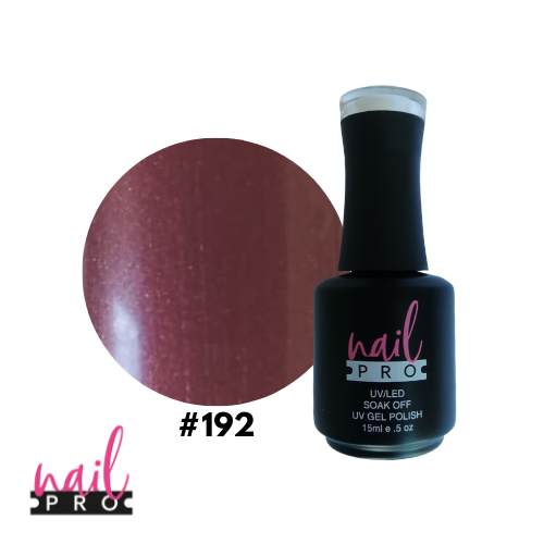 NAIL PRO Esmalte Permanente 192 Burdeo Perlado