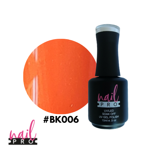 NAIL PRO Esmalte Permanente BK006 Naranjo intenso