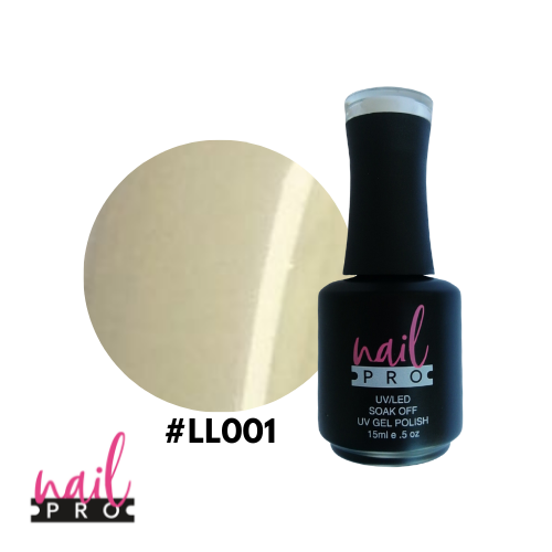NAIL PRO Esmalte Permanente LL001 Blanco amarillo